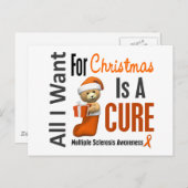 Alles wat ik wil voor Kerstmis, multiple sclerose Feestdagenkaart (Voorkant / Achterkant)