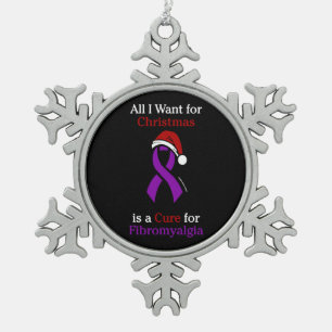 Alles wat ik wil voor Kerstmis/Pet...Fibro Snowfla Tin Sneeuwvlok Ornament