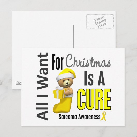 Alles wat ik wil voor Kerstmis Sarcoma Feestdagenkaart (Voorkant / Achterkant)