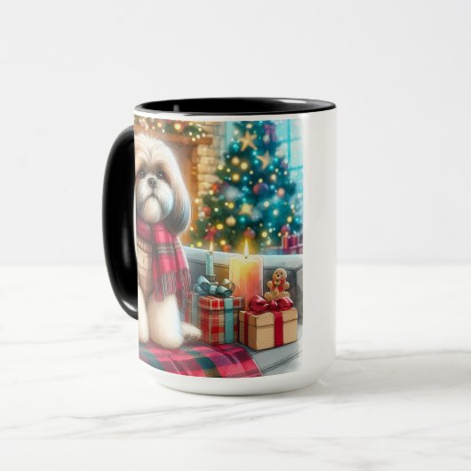Alles wat ik wil voor Kerstmis Shih Tzu Coffee Mok (Voorkant links)
