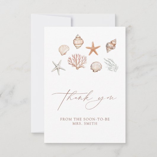 Alles wat ik Zee is liefde kust Vrijgezellenfeest Bedankkaart (Voorkant)