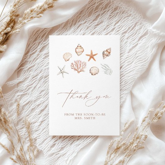 Alles wat ik Zee is liefde kust Vrijgezellenfeest Bedankkaart