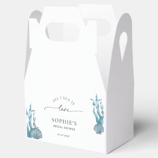 Alles wat ik Zee is liefde nautische kust Vrijgeze Bedankdoosjes (Geopend)