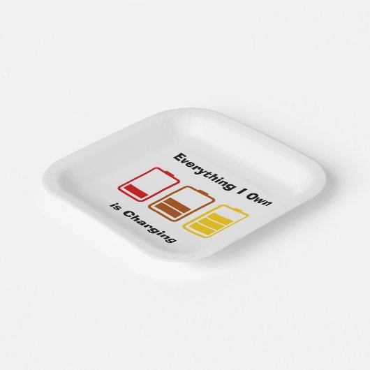 Alles wat ik zelf in rekening breng papieren bordje (Gebogen)