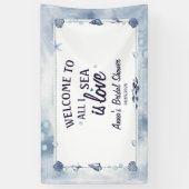 alles wat ik zie is liefde Bruids douche Waterverf Spandoek (Verticaal)