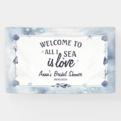 alles wat ik zie is liefde Bruidsdouche Waterverf Spandoek (Horizontaal)
