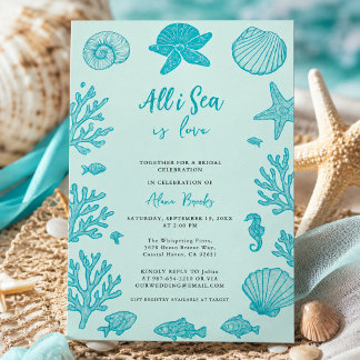 Alles wat ik zie is liefde Kust Boho Schelp Aqua K Kaart