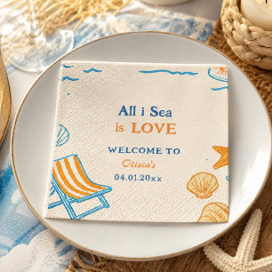 Alles wat ik zie is liefde Kust Moedige Strand Ora Servet