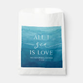 Alles wat ik zie is Liefde Oceaan Strand Bruiloft  Bedankzakje (Voorkant)