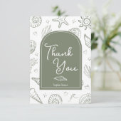 Alles wat ik zie is Liefde Salie Groene Bedankkaar Bedankkaart (Staand voorkant)