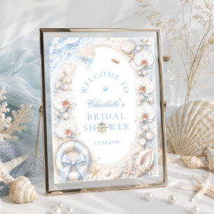Alles wat ik zie is liefde Strand Bruiloft Welkom Poster