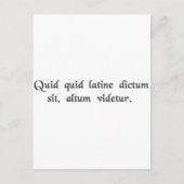 Alles wat in het Latijn gezegd wordt klinkt diepga Briefkaart (Voorkant)