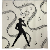 Alles wat Jazz Dance Golden Music Design Douchegordijn (Voorkant)