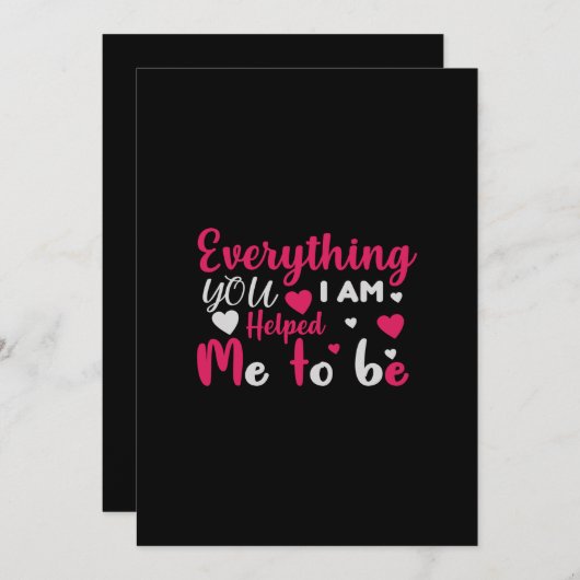 alles wat je bent heeft me geholpen te zijn kaart (Voorkant / Achterkant)