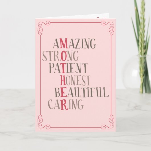 Alles wat je blij Moederdag Kaart (Voorkant)