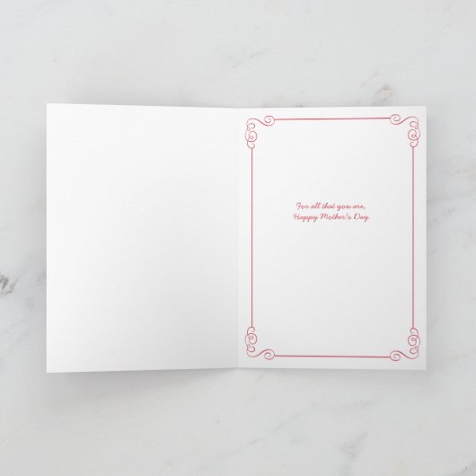 Alles wat je blij Moederdag Kaart (Binnen)