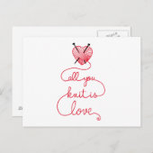 Alles wat je breekt is liefde met een hartvormig r briefkaart (Voorkant / Achterkant)