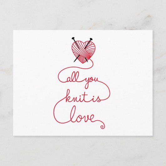 Alles wat je breekt is liefde met een hartvormig r briefkaart (Voorkant)