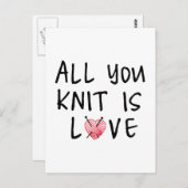 Alles wat je breekt is liefde met een hartvormig r briefkaart (Voorkant / Achterkant)