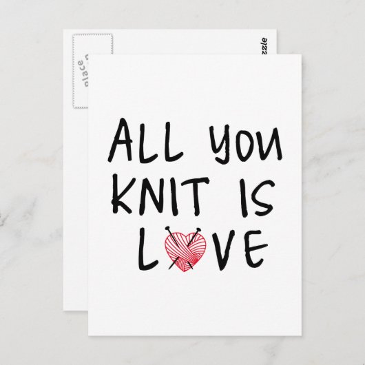 Alles wat je breekt is liefde met een hartvormig r briefkaart (Voorkant / Achterkant)