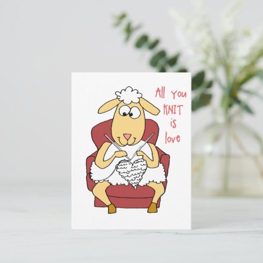 Alles wat je breit is liefde briefkaart (Staand voorkant)