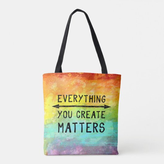 Alles wat je Creëer belangrijk vindt Tote Bag (Achterkant)