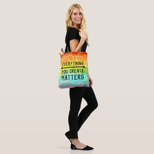 Alles wat je Creëer belangrijk vindt Tote Bag (Op model)