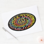 Alles wat je echt nodig hebt ovale sticker (Envelop)