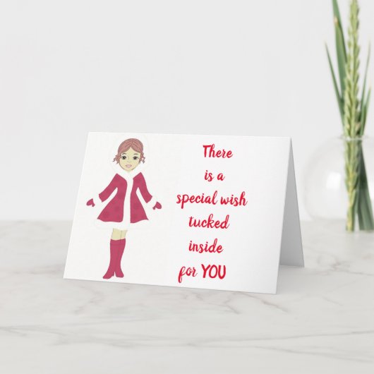 "ALLES WAT JE GELUKKIG MAAKT, KERSTWENSEN KAART (Voorkant)