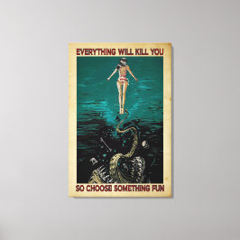 Alles wat je in de Girl Ocean doet, zal je Canvas  Afdruk