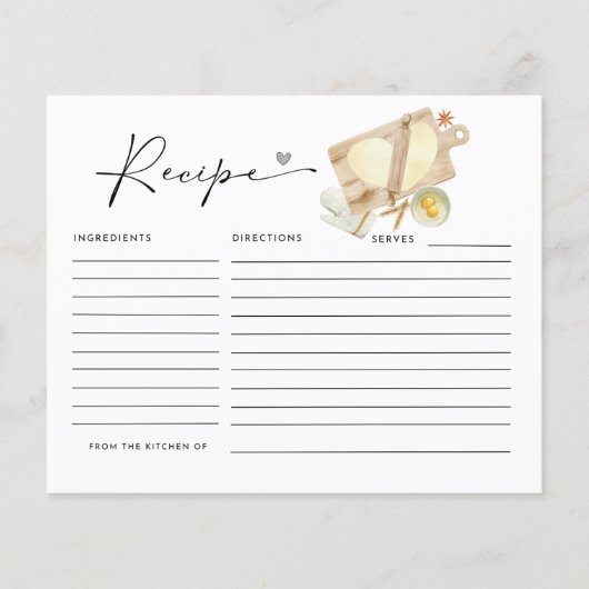 ALLES WAT JE KNEED IS LIEFDE RECEPT KAART (Voorkant)