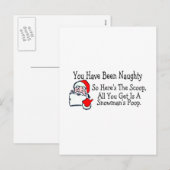 Alles wat je krijgt is Snowmans poep Feestdagenkaart (Voorkant / Achterkant)