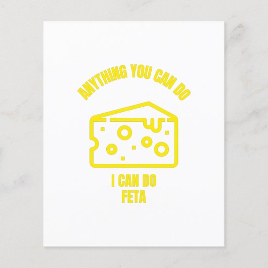 Alles wat je kunt doen, kan ik een grappige kaaspu flyer (Voorkant)