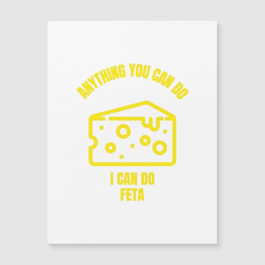 Alles wat je kunt doen, kan ik een grappige kaaspu magnetische uitnodiging (Voorkant)