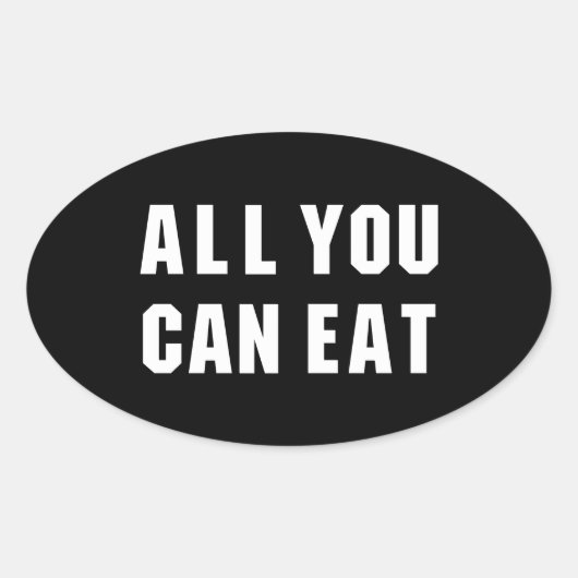 ALLES WAT JE KUNT ETEN OVALE STICKER (Voorkant)