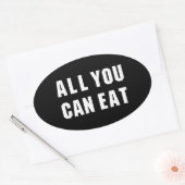 ALLES WAT JE KUNT ETEN OVALE STICKER (Envelop)