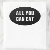 ALLES WAT JE KUNT ETEN OVALE STICKER (Tas)
