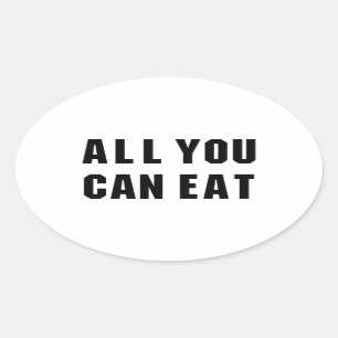 ALLES WAT JE KUNT ETEN OVALE STICKER