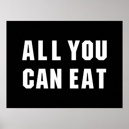 ALLES WAT JE KUNT ETEN POSTER (Voorkant)