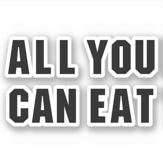 ALLES WAT JE KUNT ETEN STICKER (Voorkant)