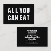 ALLES WAT JE KUNT ETEN VISITEKAARTJE (Voorkant / Achterkant)