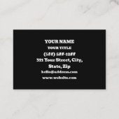 ALLES WAT JE KUNT ETEN VISITEKAARTJE (Achterkant)