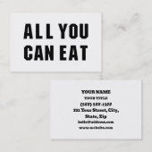 ALLES WAT JE KUNT ETEN VISITEKAARTJE (Voorkant / Achterkant)