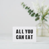 ALLES WAT JE KUNT ETEN VISITEKAARTJE (Staand voorkant)