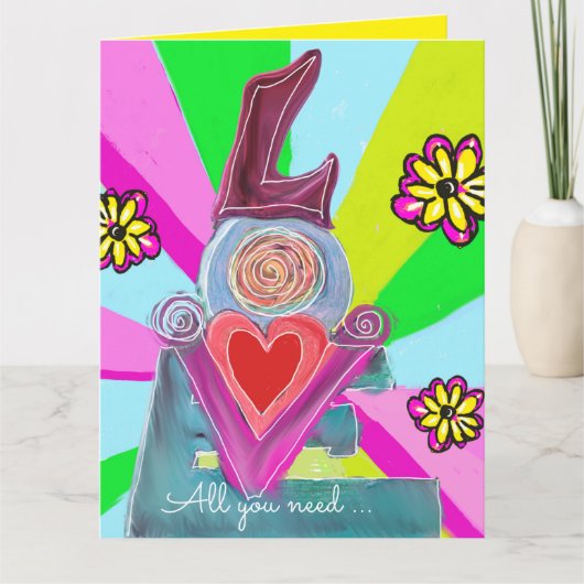 Alles wat je nodig hebt….Deel de liefde   Kaart (Voorkant)