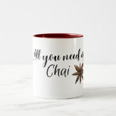 alles wat je nodig hebt is chai tweekleurige koffiemok (Center)