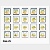 Alles wat je nodig hebt is Coffee Square Sticker (Vel)