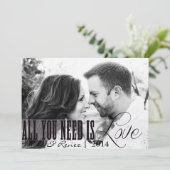Alles wat je nodig hebt, is de LOVE bruiloft aanko Aankondiging (Staand voorkant)