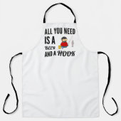 Alles wat je nodig hebt is een biertje en een haak schort (Voorkant)