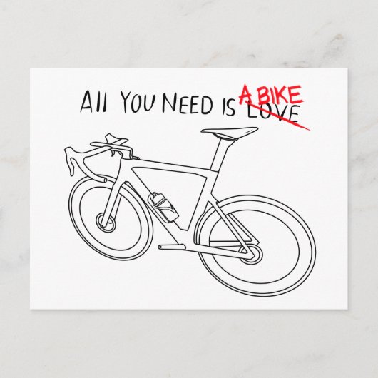 Alles wat je nodig hebt is een fiets briefkaart (Voorkant)